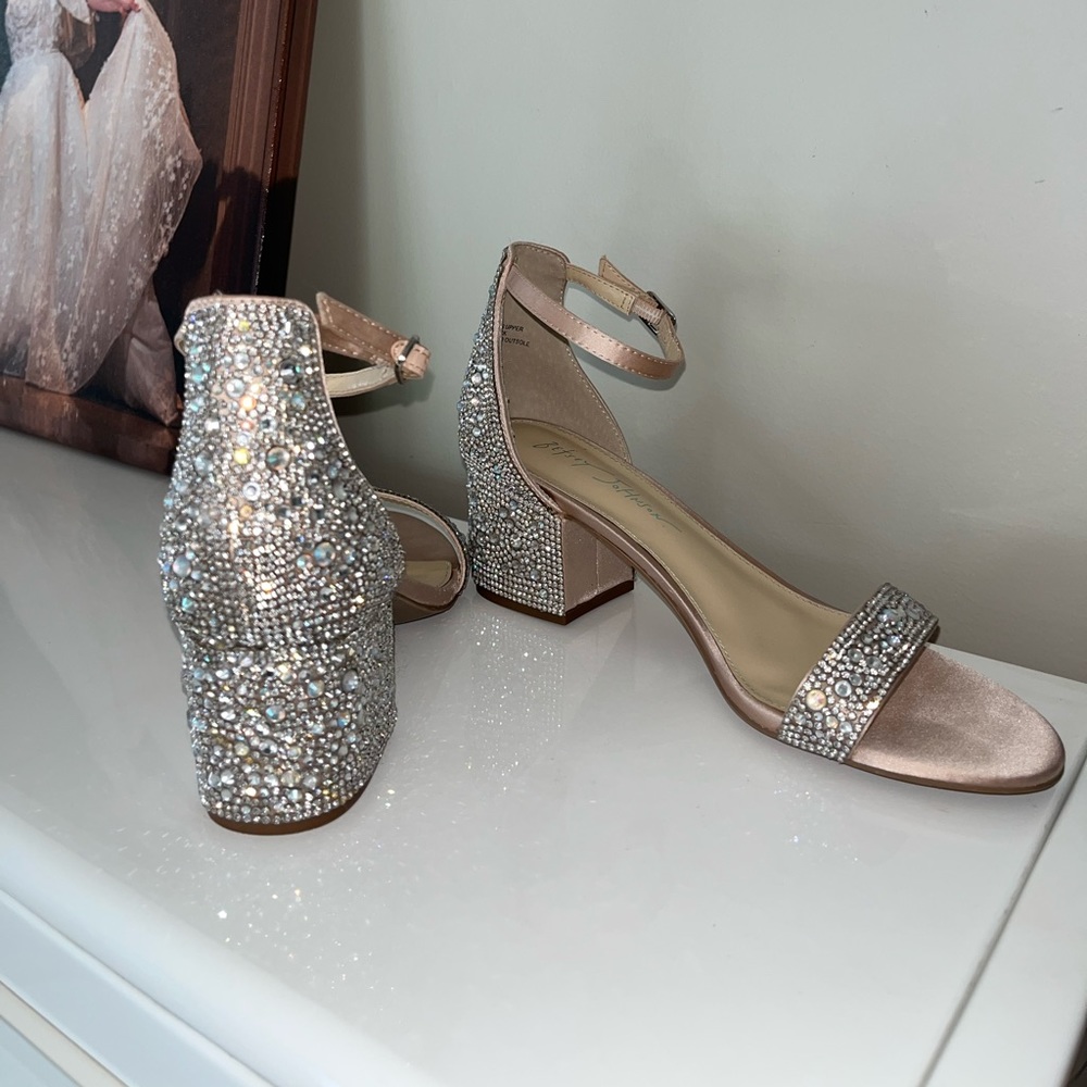 Betsey Johnson Something Blue Collection Rhinestone Heels